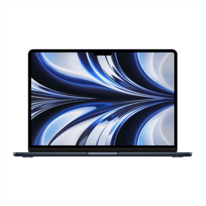 Apple MacBook Air 13.6 Zoll 2022 M2 8C CPU 8C GPU 8GB RAM 256GB SSD Mitternacht Sehr gut DE + 35W Netzteil